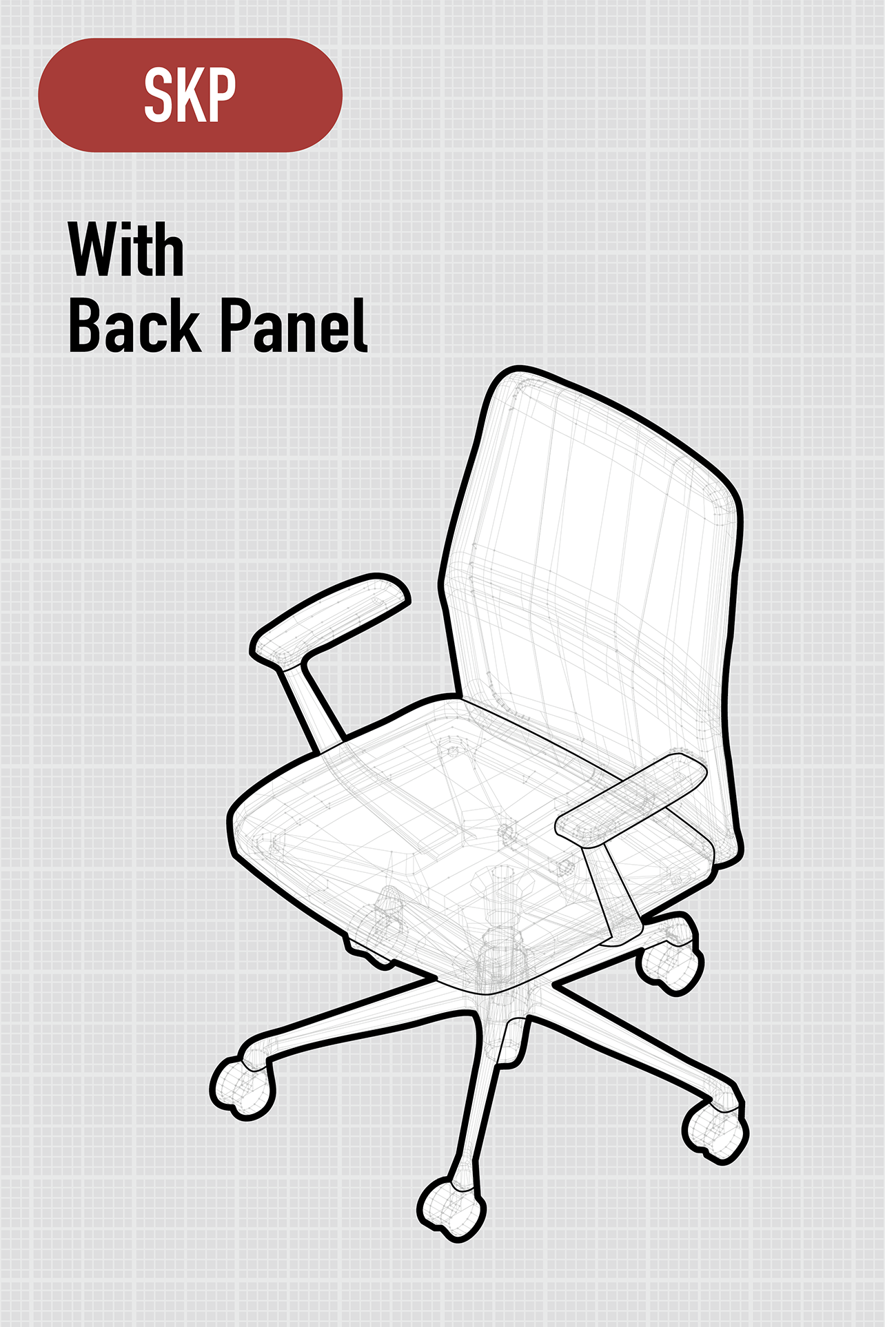 SHIBUSA | Middle Back | Backrest with Panel