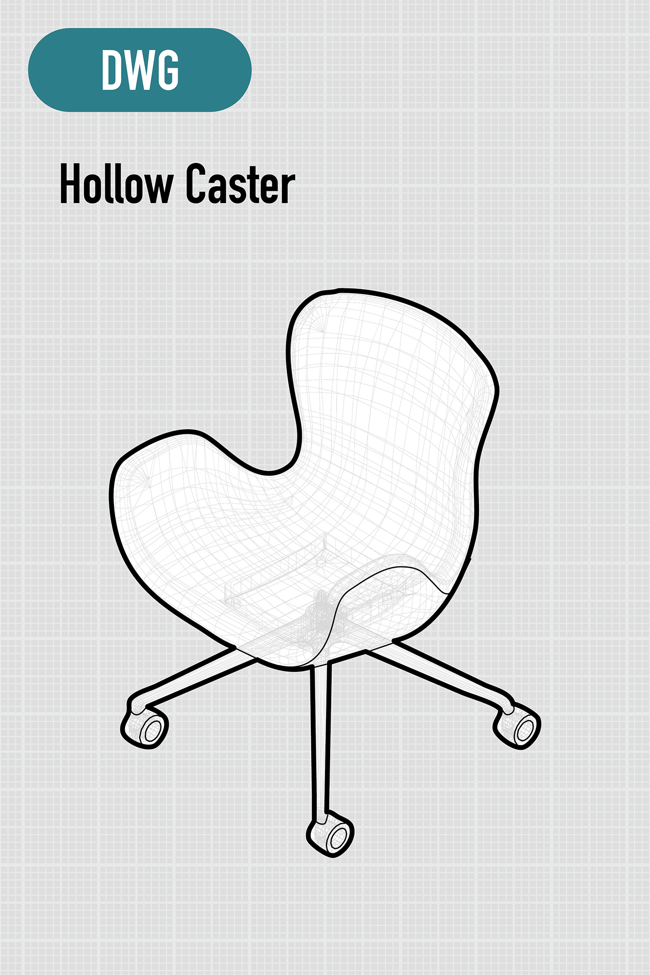 Phlox | Conference Chair | Middle Back | 4-star Leg | Hollow Caster