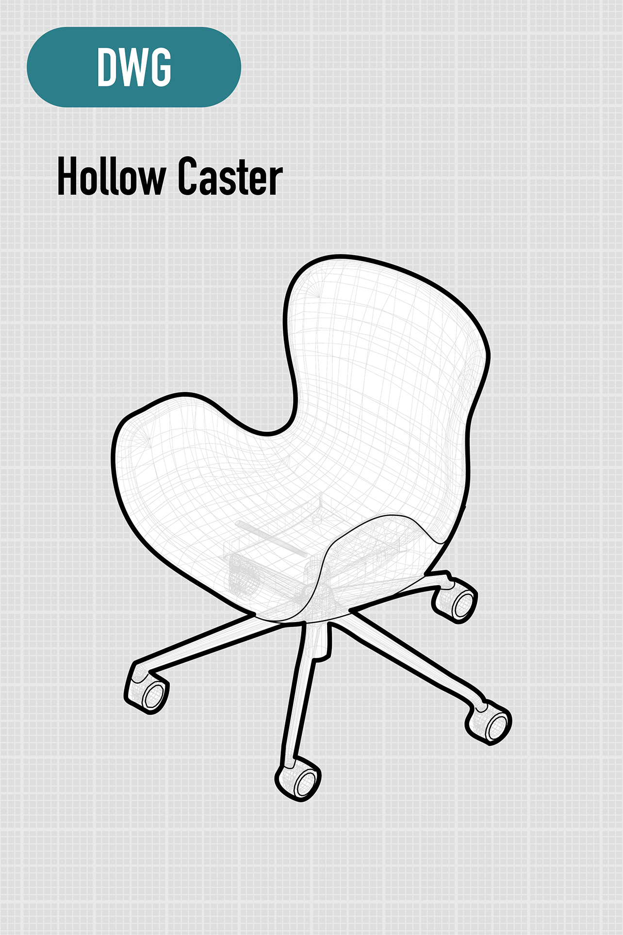 Phlox | Conference Chair | Middle Back | 5-star Leg | Hollow Caster