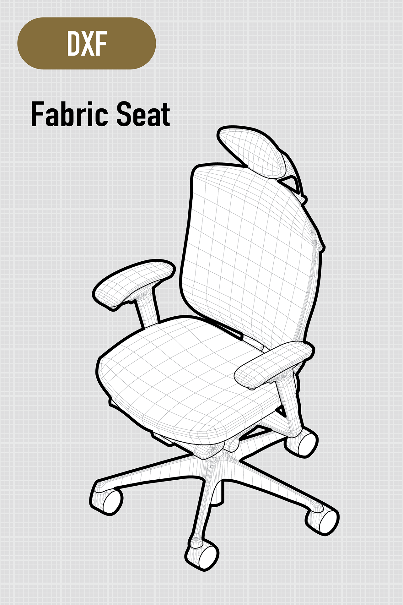 Contessa II | Extra High Back | Fabric Seat | Adjustable Headrest