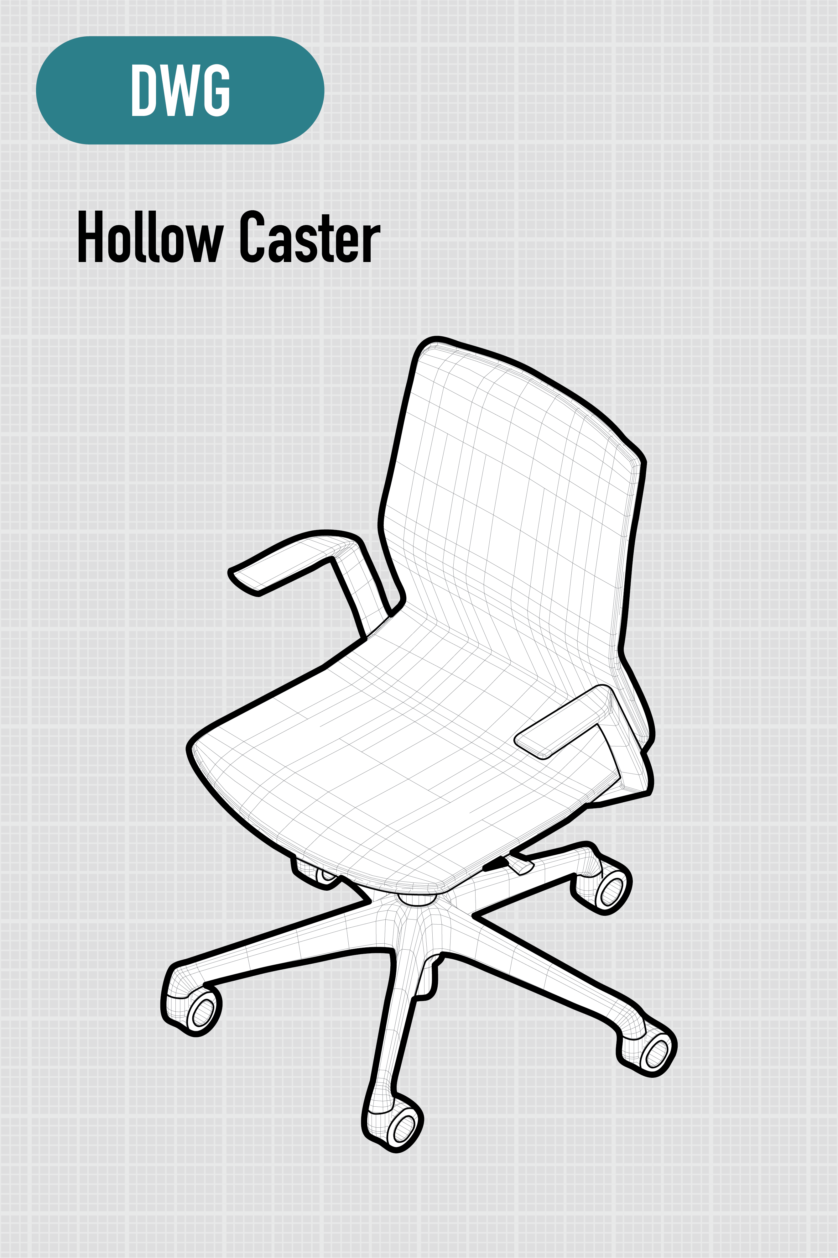 CYNARA | Fixed Armrests | Hollow Casters