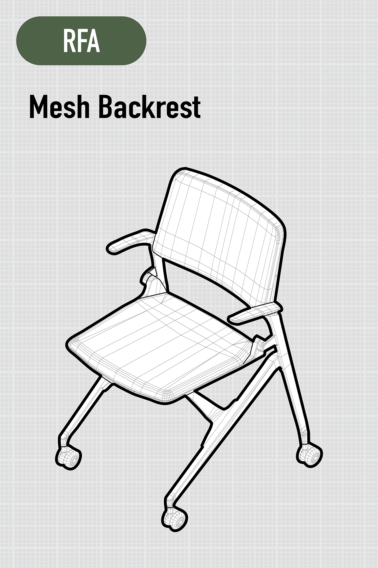 MC | Mesh Back | Mesh Seat | Fixed Armrests