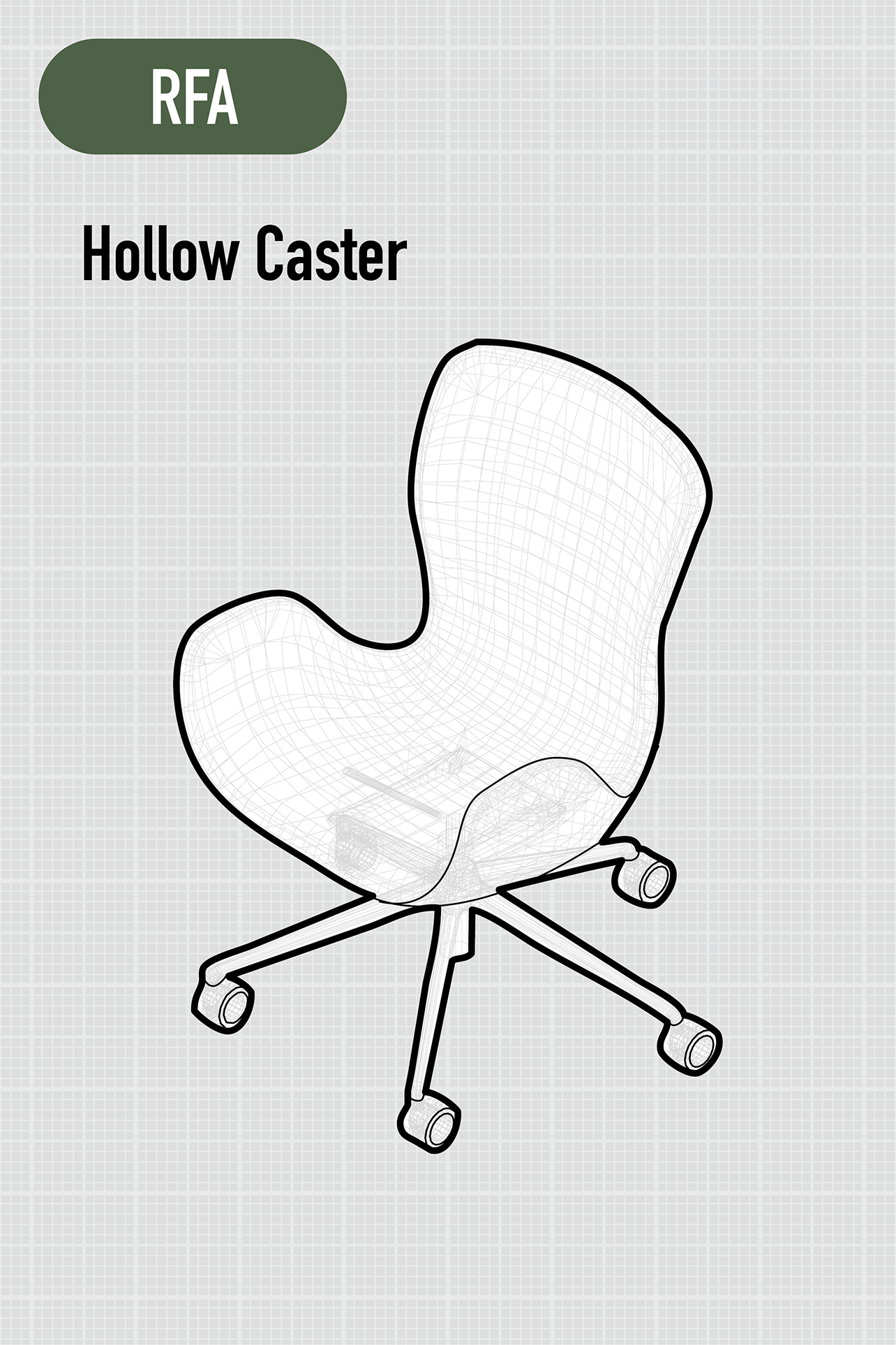 Phlox | Conference Chair | High Back | 5-star Leg | Hollow Caster