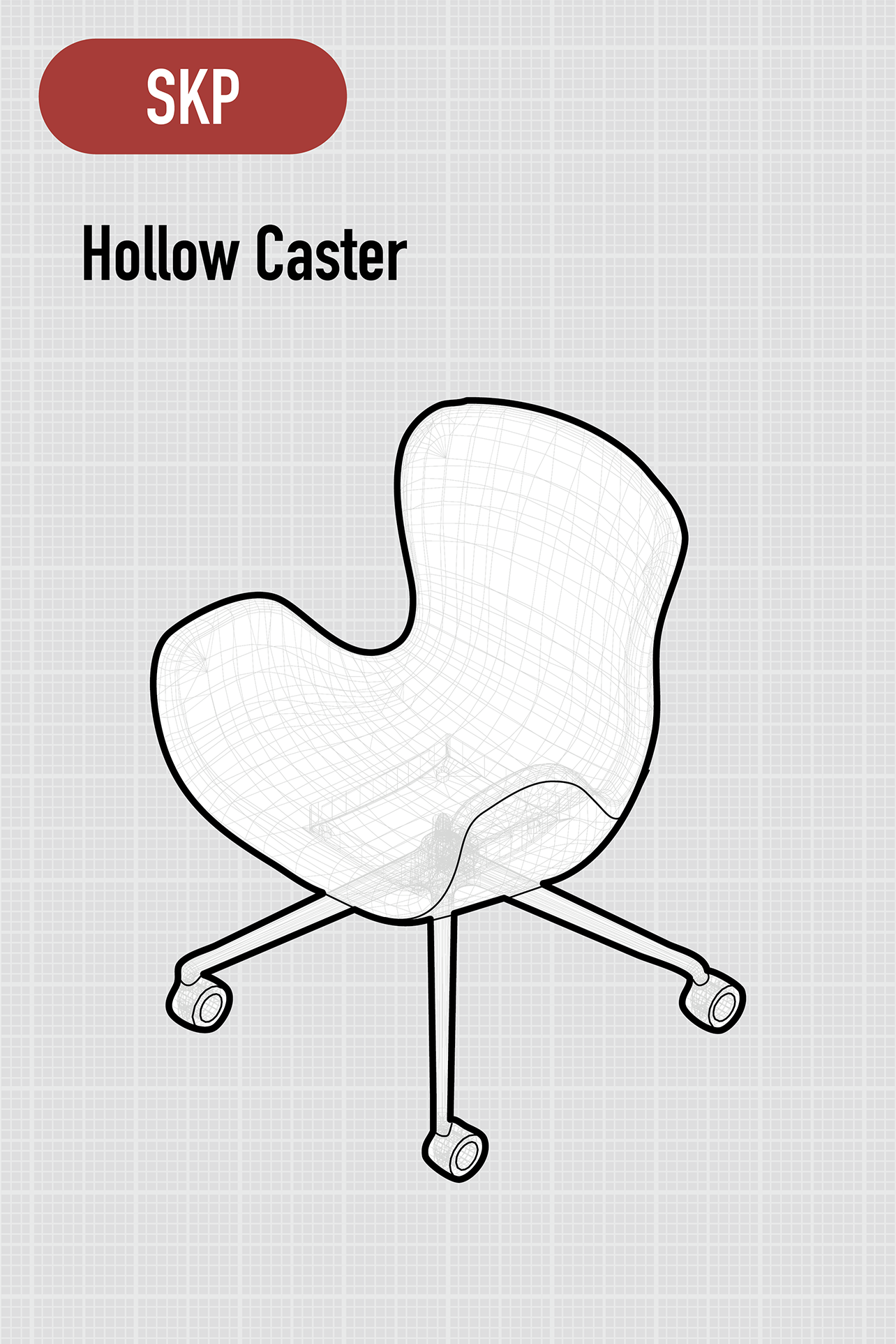 Phlox | Conference Chair | Middle Back | 4-star Leg | Hollow Caster