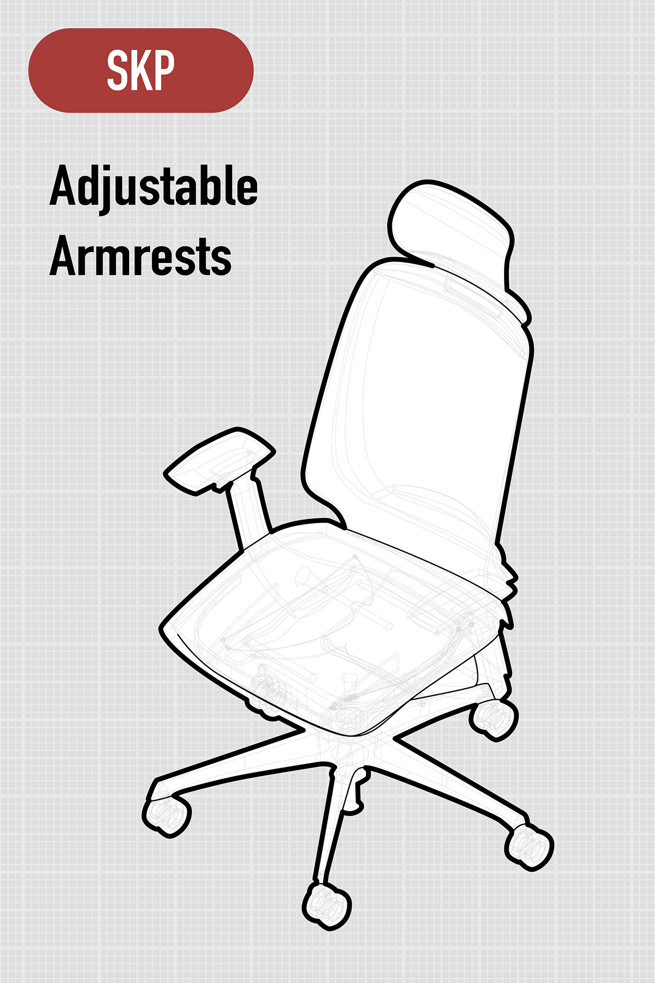 Sphere | Extra High Back |Depth Adjustable Seat | Adjustable Armrests | Normal Casters