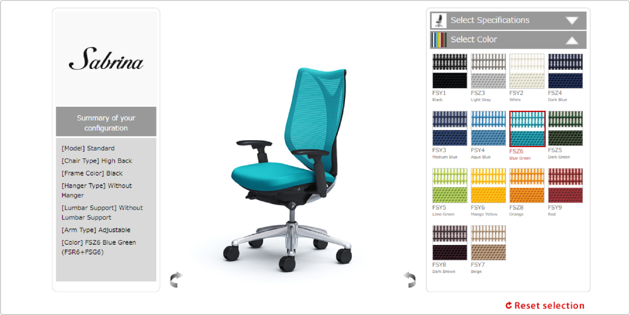 Okamura sabrina chair top