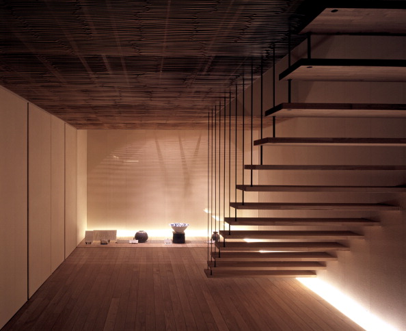 Ginzan Onsen Fujiya, Yamagata, Japan, Architect Kengo Kuma & Associates, Ginzan Onsen Fujiya Interior Views Of Public Areas. (Photo by View Pictures/UIG via Getty Images)