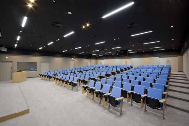 Tokyo Electron Miyagi Limited/【Presentation room】This is a theater-type presentation room which can seat approximately 200 people.