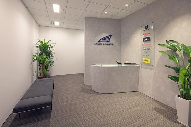 Amer Sports Japan, Inc./【Entrance area】The entrance area has a simple and sharp atmosphere.