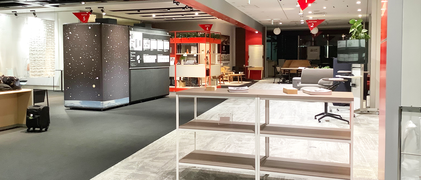 Open seating area in office