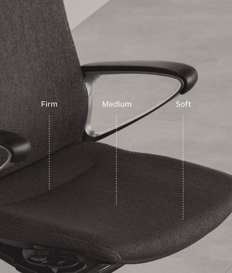 Ba mức độ mềm mại giúp bạn ngồi thoải mái—“ Nệm đa mật độ”