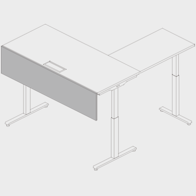Modesty Panel<br />
For L-Shape Table